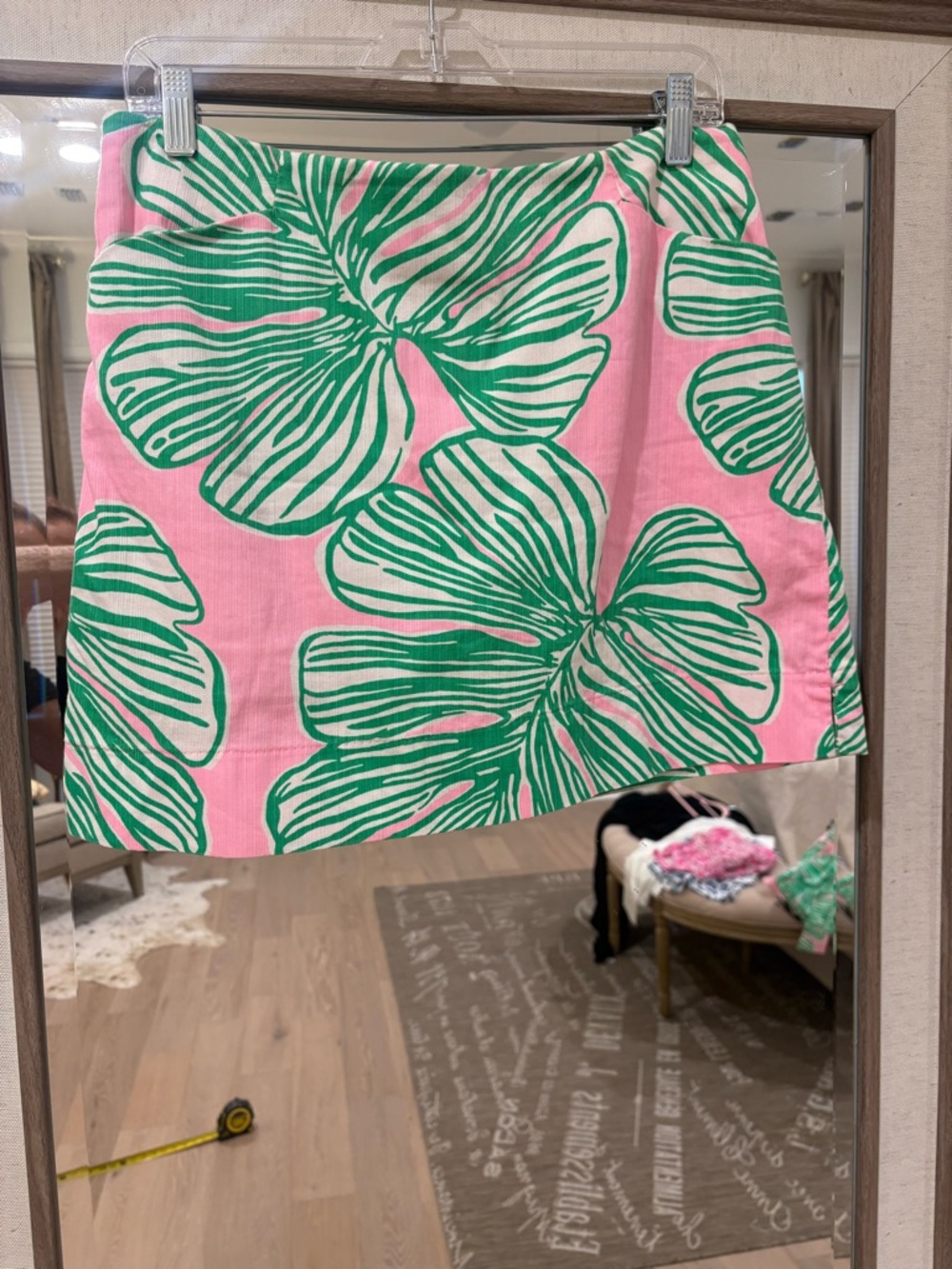 Lilly Pulitzer Pink and Green Tropical Print Skort